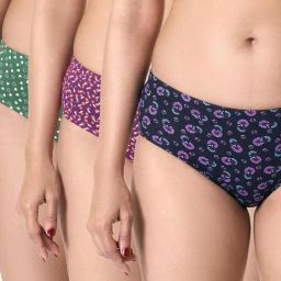 BLOSSOM Womens Cotton, Soft Inner Elastic, Printed Hipster_Iris Light Pack of 3-image-78
