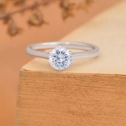 Ornate Jewels 925 Silver 1.5 Carat American Diamond Solitaire Ring-image-43