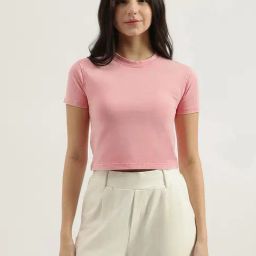 United Colors of Benetton Pink Solid T-Shirt-picture-10