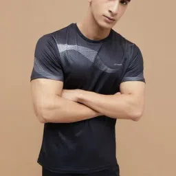 Fame Forever By Lifestyle Black Regular Fit Printed Sports T-Shirt-picture-23