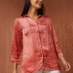 Fabindia Pink Printed Shirt-image-31