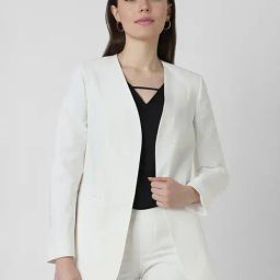 Van Heusen White Regular Fit Blazer-23