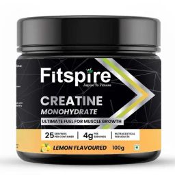 Fitspire Creatine Monohydrate Lemon Flavoured Ultimate Fuel for Muscle Growth Powder - 100gm-image-38