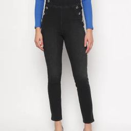 Guess Black Solid Skinny Fit Gwenny Jeans-image-38