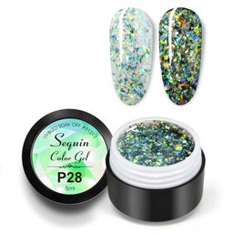 BELLE GAGA Laser Glitter Galaxy Cat Eye Magic Nail Polish- 5 ml- Shade- P28-image-68