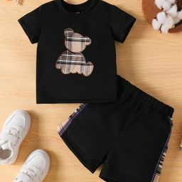 YK Infant Girls Printed T-Shirt & Shorts Clothing Set-image-36