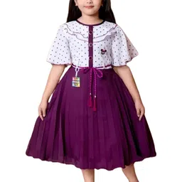 BABY HOME Girls Viscose Rayon Fit and Flare Dresses-image-6