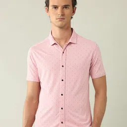AD By Arvind Slim Fit Micro Ditsy Printed Opaque Cotton Casual Shirt-image-21