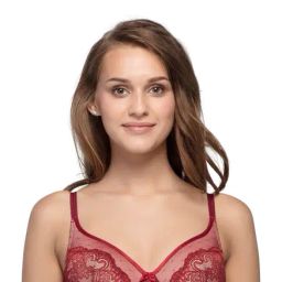 Enamor Red Non Wired Padded T-Shirt Bra-image-38