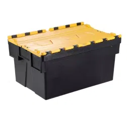 RS PRO 65L Yellow PP Attached Lid Container, 600mm x 400mm x 365mm Model No 1783352-picture-35