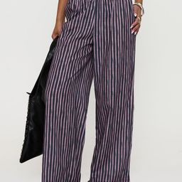 LULU & SKY Women Striped Wide Leg Mid-Rise Parallel Trousers-picture-37