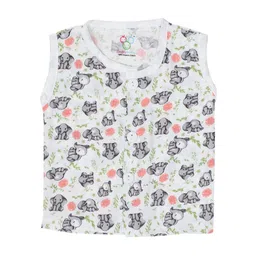 SMILEY BUTTONS Infant Round Neck Printed Cotton Jhablas MBJ-006_0-6M-image-34