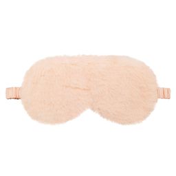 Jenna Silk Fur Plain Sleeping Eye Mask - Peach-image-81