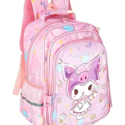 Storite Magical Kuromi Backpack for Kids Girls, Sturdy and Water-Resistant, Ideal Backpack Young Boys and Girls, Great for Birthdays & Rakhi Gifts Pink - Height 14 Inch-picture-4
