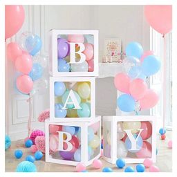 Shopperskart balloon box baby for baby shower decoration items girl & boy decoration-Pack of 4 - White-image-41