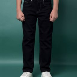 CRIMSOUNE CLUB Cotton Denim Solid Jeans - Blue-picture-10