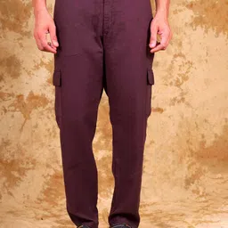 BLUEBIRD Men Cotton Smart Slim Fit Cargos Trousers-image-58