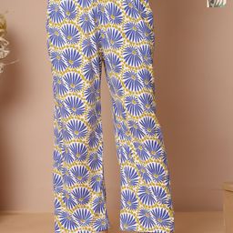 TAG 7 Pack Of 2 Printed Cotton Mid-Rise Lounge Pants-image-87