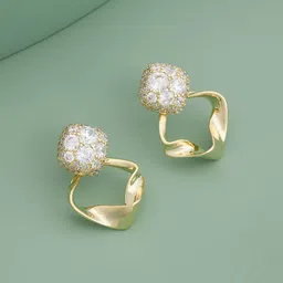 Kushal's Fashion Jewellery Gold-Plated Party Trendy Zircon Classic Drop Earrings-picture-44