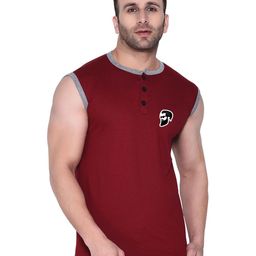 Blisstone Men Solid Henley Neck Slim Fit T-shirt-picture-10