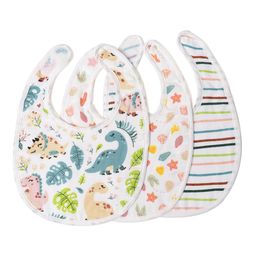 TIDY SLEEP Pack Of 3 Assorted Tidy Sleep Muslin Bibs For Baby image 3