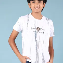 V-Mart Boys Abstract Printed Round Neck Cotton T-shirt-image-37