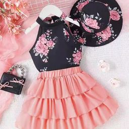 LULU & SKY Girls Printed Top with Skirt-picture-45