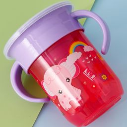 fab n funky Mug With Handle & Lid Red- 260 ml image 3