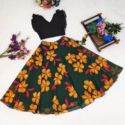 RJ ONLINE Ready To Wear Poly Georgette Lehenga Choli-image-71