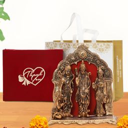 INTERNATIONAL GIFT Copper-Toned Ram Darbar Religious Idol Showpiece-image-45