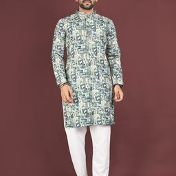 WELL TEX Men Geometric Kurta-43