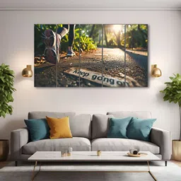 The Castle Decor Green & Grey 5 Pieces Abstract Wooden Wall Arts-image-58