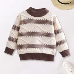 FOREVER FRIDAY Boys Self Design Striped Pullover Sweater-image-16