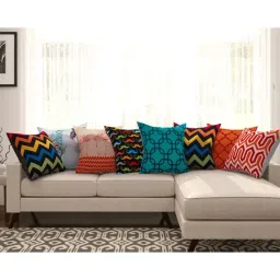 SEJ by Nisha Gupta Multicolor Cushion Covers - Set of 8-image-89