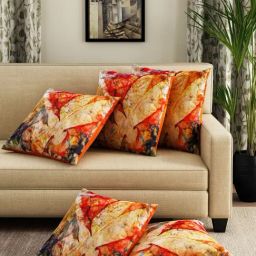 Romee Multicolor Velvet Cushion Covers (40 x 40 cm) - Set of 5-image-128