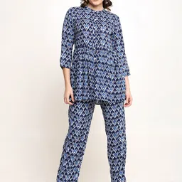 CORDSET Printed Pure Cotton Tunic & Trousers Co-Ords-image-28