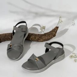 Inc.5 Women's Grey Ankle Strap Wedges-image-90