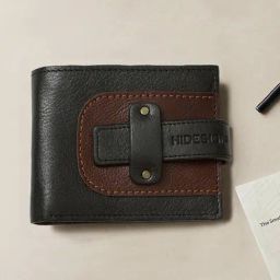Hidesign WILD WEST  Black & Brown Casual Leather Bi-Fold Wallet for men-18