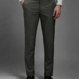 Louis Philippe Grey Slim Fit Trousers-picture-37