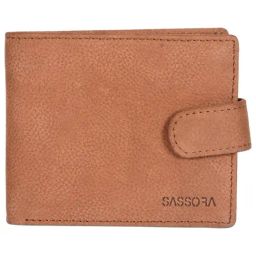 SASSORA JADE Tan Leather Bi-Fold Wallet-36