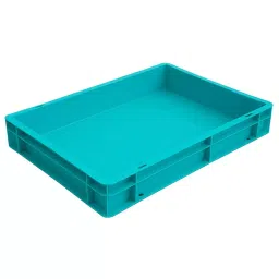 SINGHAL Portable Plastic Jali Crate Blue 14 L Capacity 600x400x80 mm (Pack of 5)-image-45