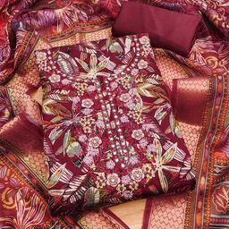 SAINOOR Printed Pure Cotton Unstitched Dress Material-image-17