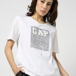 GAP Brand Logo Embellished Short Sleeves Slim-Fit T-hirt-picture-17
