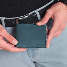 SASSORA NEO Teal Leather Bi-Fold Wallet-picture-18