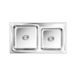 Nirali BG Kitchen Sink Silent Square Series Small 1000x545 mm (39½x21½ inch) Satin Finish Stainless Steel, Ornate-image-53