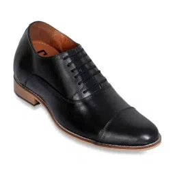 Celby Men's Height Increasing Black Oxford Shoes-image-76