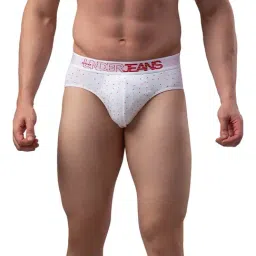 UnderJeans by Spykar White Printed Briefs-image-70