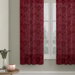 Hosta Homes Polyester Net Abstract Design 5 ft. Window Curtain 1 pc.-0