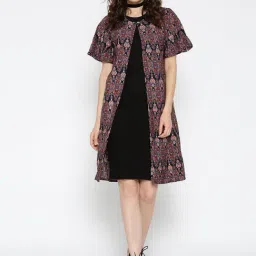 Sera Multicolor Printed Longline Shrug-19
