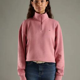 Tommy Hilfiger Pink Cotton Regular Fit Sweatshirt-image-51